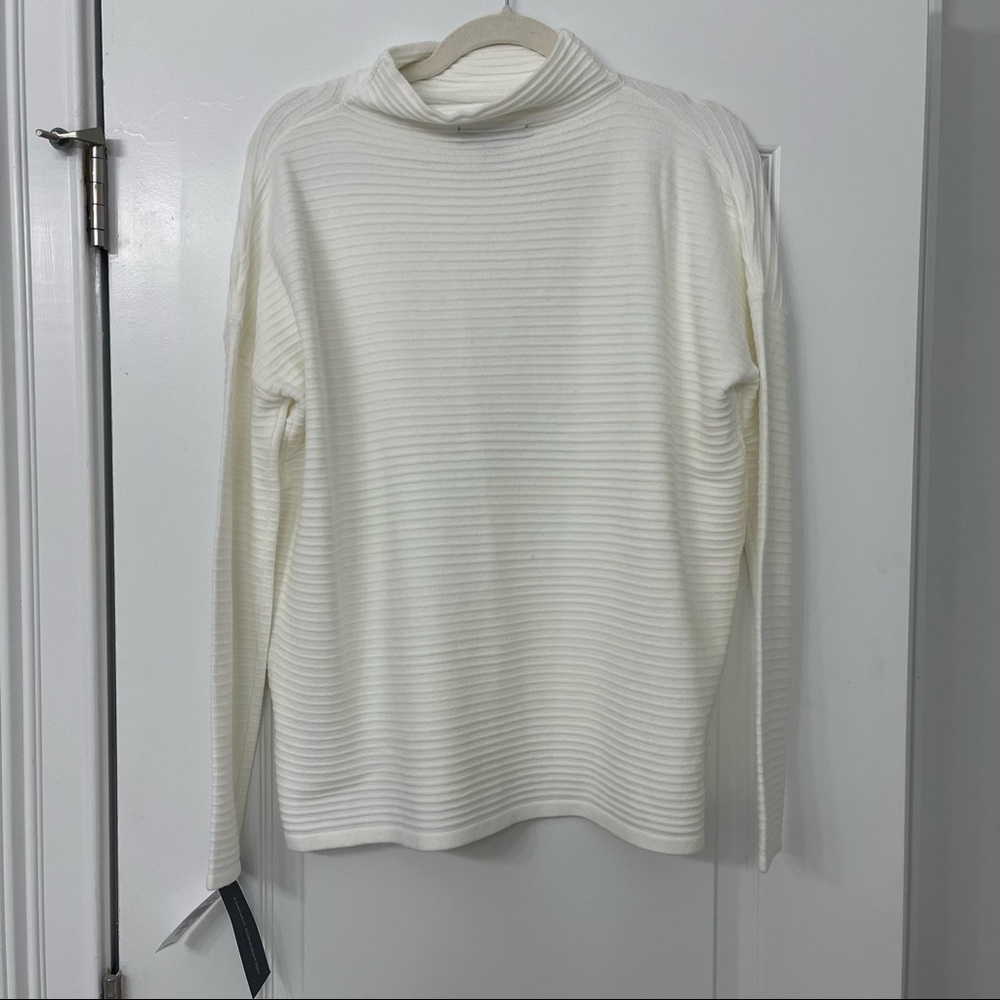 NWT French Connection White Mockneck Sweater